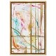 preview thumbnail 16 of 64, Bright Days, Pastel Bright Strokes Modern Gold Canvas Wall Art Print for Living Room 11 x 16 - Gold