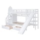 preview thumbnail 4 of 61, Merax Castle Style Bunk Bed with 2 Drawers 3 Shelves and Slide