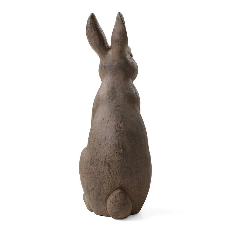 Glitzhome MgO Standing Rabbit Bunny Garden Yard Statue Indoor Figurines