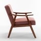 preview thumbnail 37 of 83, Homy Casa Mid-Century Modern Accent Chair, Solid Wood Frame, Extra-Thick Backrest, Wingback Lounge Chair Indoor