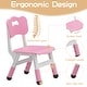 preview thumbnail 13 of 19, Kids Table and 4 Chairs Set with Graffiti Desktop Height Adjustable