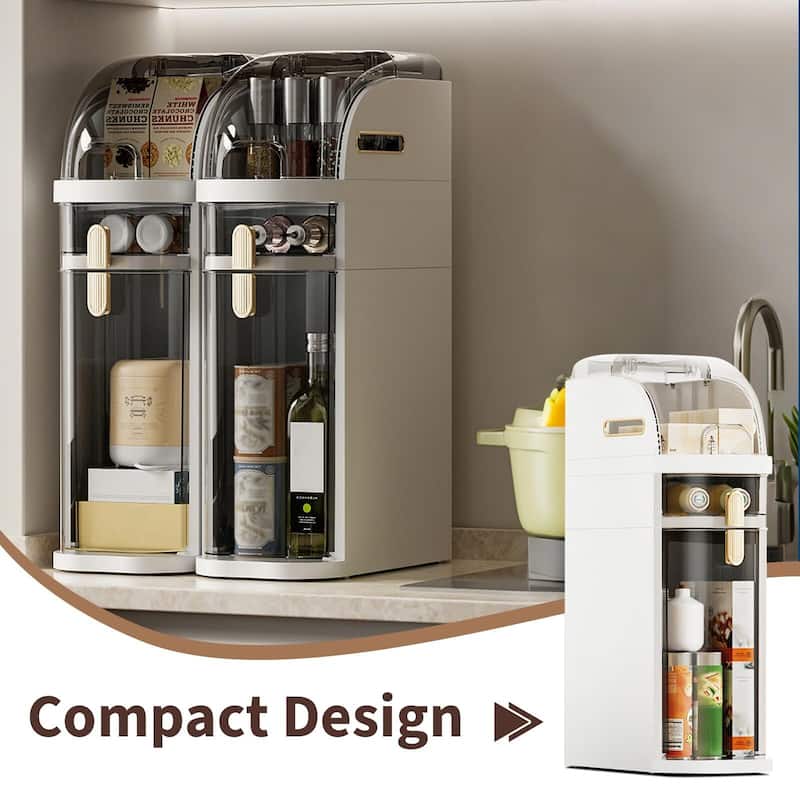 Bathroom Storage Cabinet with Wheels - 3-Tier Slim Narrow Organizer for Small Spaces, Transparent Drawers