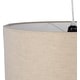 preview thumbnail 4 of 3, Charles Gray Cotton Drum Pendant Light - 14"H x 18"W x 18"D