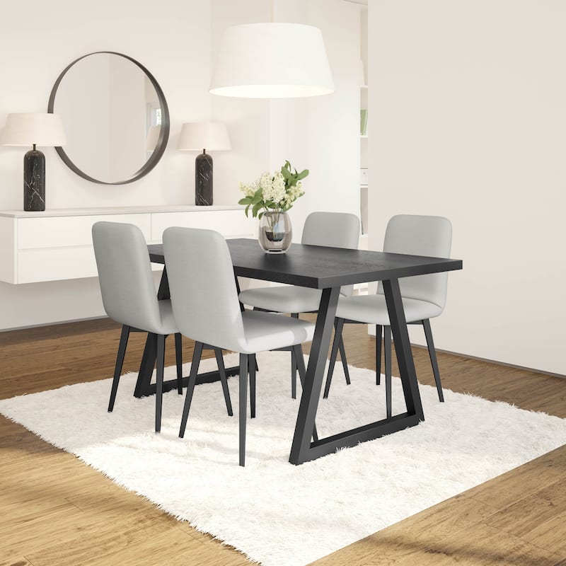 Amisco Betty Upholstered Dining Chair with Metal Legs