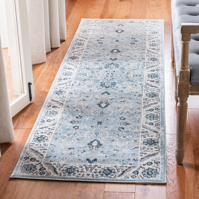SAFAVIEH Isabella Pietra Traditional Oriental Rug - 2'2" x 9' Runner - Light Blue/Cream - Runner