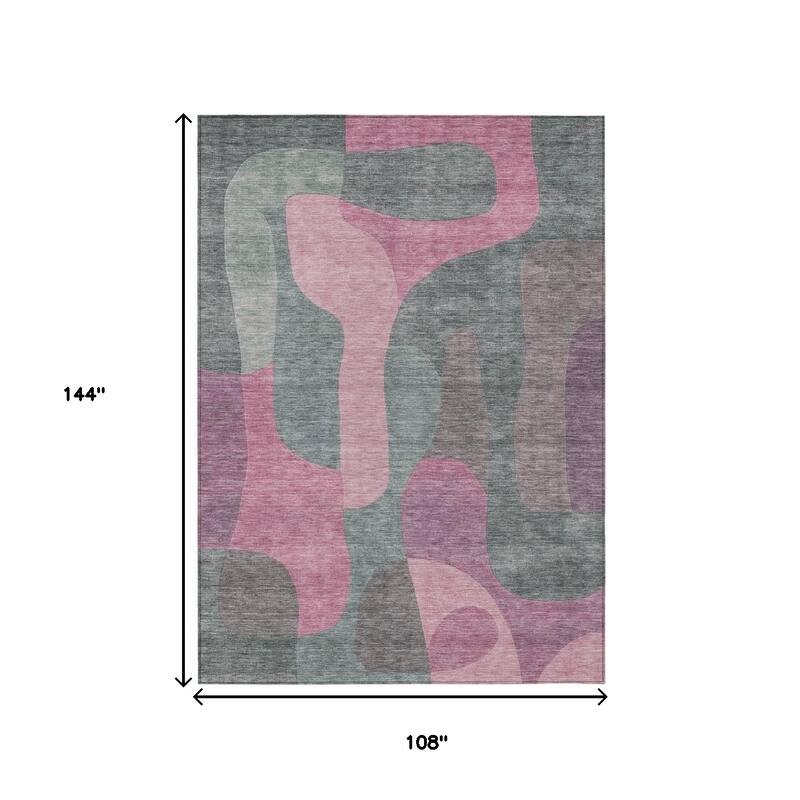 HomeRoots Abstract Transitional Rectangle Outdoor Rug