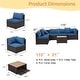 preview thumbnail 49 of 66, EROMMY 6/7 Piece Modular Outdoor Rattan Sofa Set, All-Weather Wicker Patio Furniture with Storage Table, Cushions & Pillows