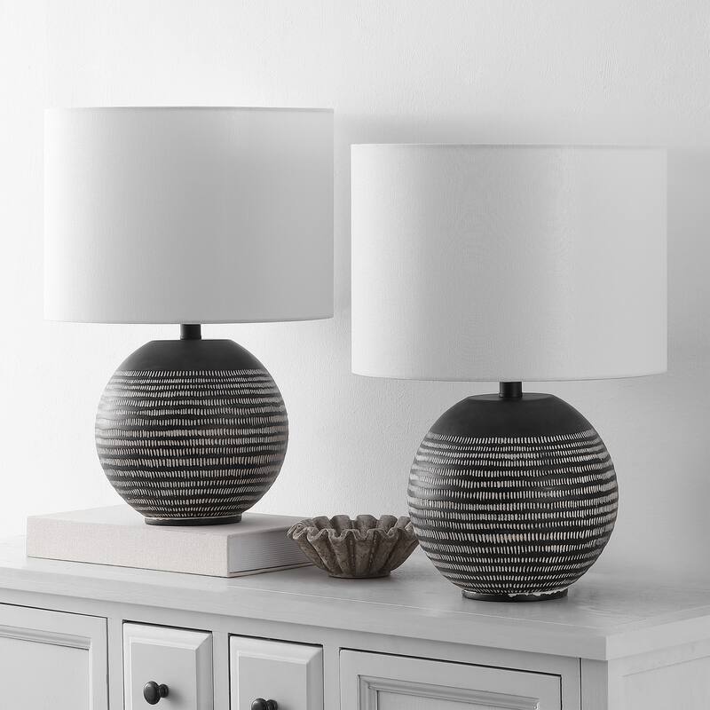 SAFAVIEH Lighting Soto 20-Inch Resin Table Lamp (Set of 2) - 14"W x 14"D x 20"H