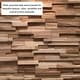 preview thumbnail 3 of 6, Wall!Supply 0.79 in. x 7.09 in. x 19.49 in UltraWood Teak Firenze Jointless Z-shape Interlocking (10-Pack)