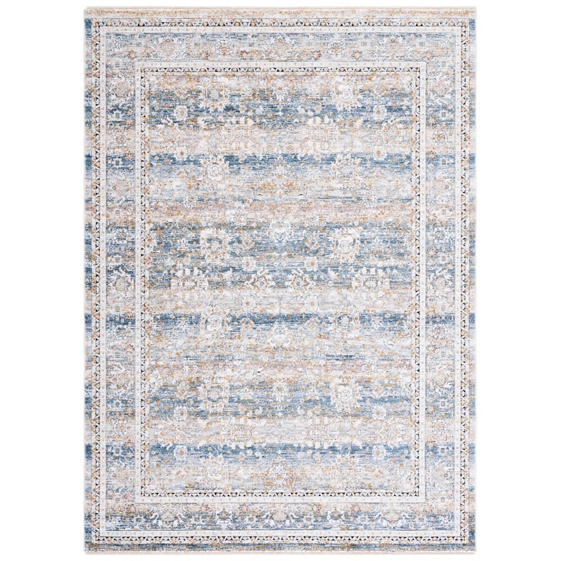 SAFAVIEH Moondust Devendra Vintage Oriental Rug - 6' Square - Blue/Grey