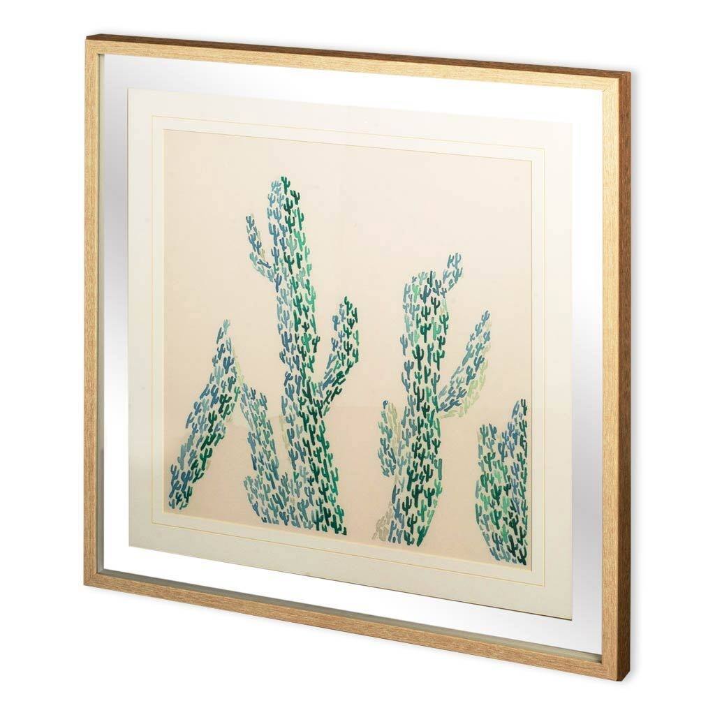 Cactus Maze I Framed Art Print