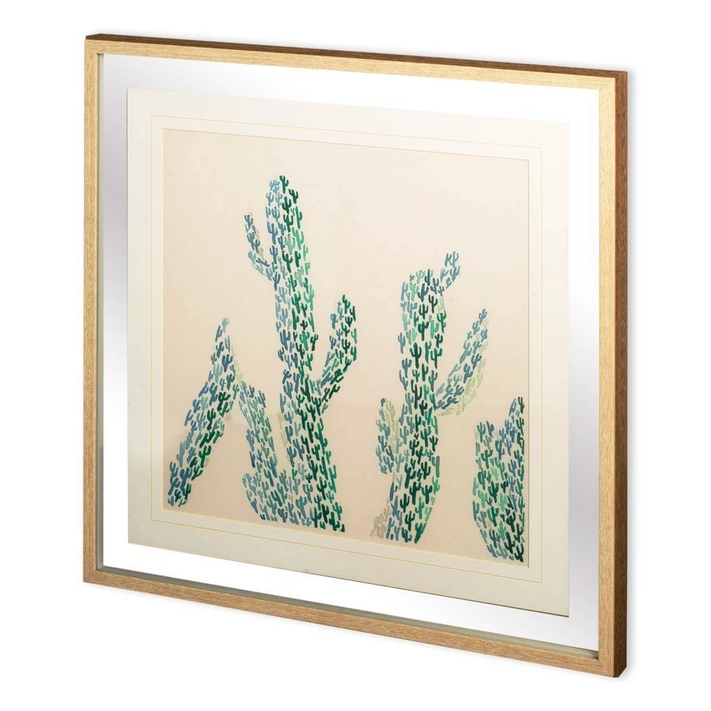 Cactus Maze I by PanPan a Framed Art Print Matted under Glass