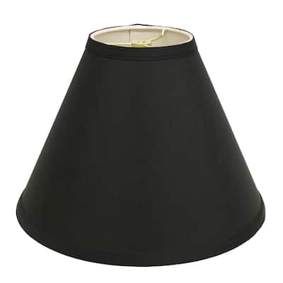 Deep Cone Hardback Lampshade with Washer Fitter, Black