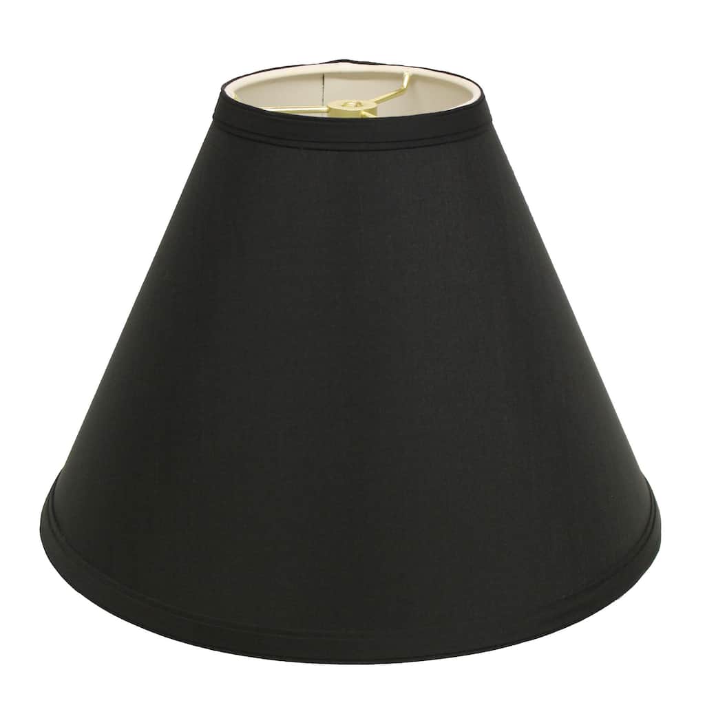 Deep Cone Hardback Lampshade with Washer Fitter, Black