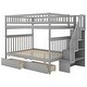 preview thumbnail 5 of 17, Modern Full Over Full Bunk Bed With Two Drawers And Storage,Sturdy Frame for Bedroom