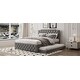 preview thumbnail 4 of 30, Chic Upholstered Platform Bed with Twin Trundle and USB Ports for Comfortable Sleep