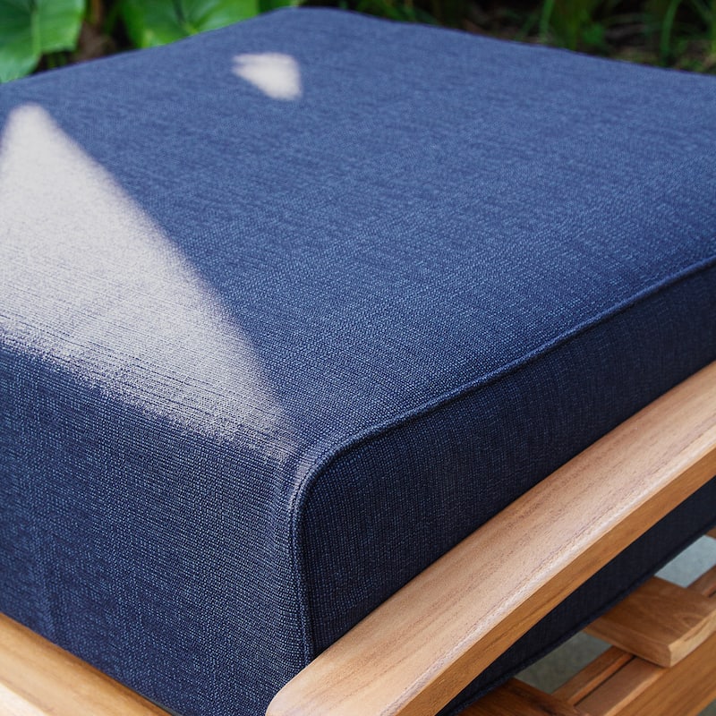 Cambridge Casual Leon 2-piece Teak Patio Club Chair with Ottoman