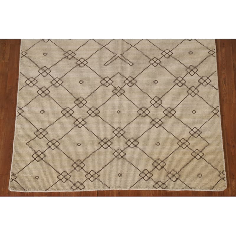 Geometric Moroccan Oriental Area Rug Bedroom Handmade Wool Carpet - 4'9"x 7'10"