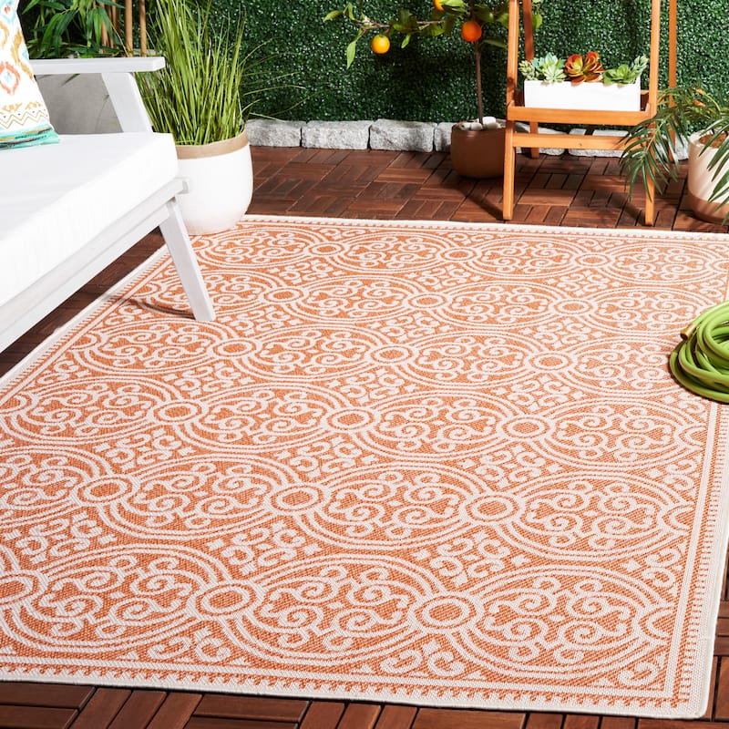SAFAVIEH Bermuda Artimisia Geometric Indoor/Outdoor Waterproof Rug
