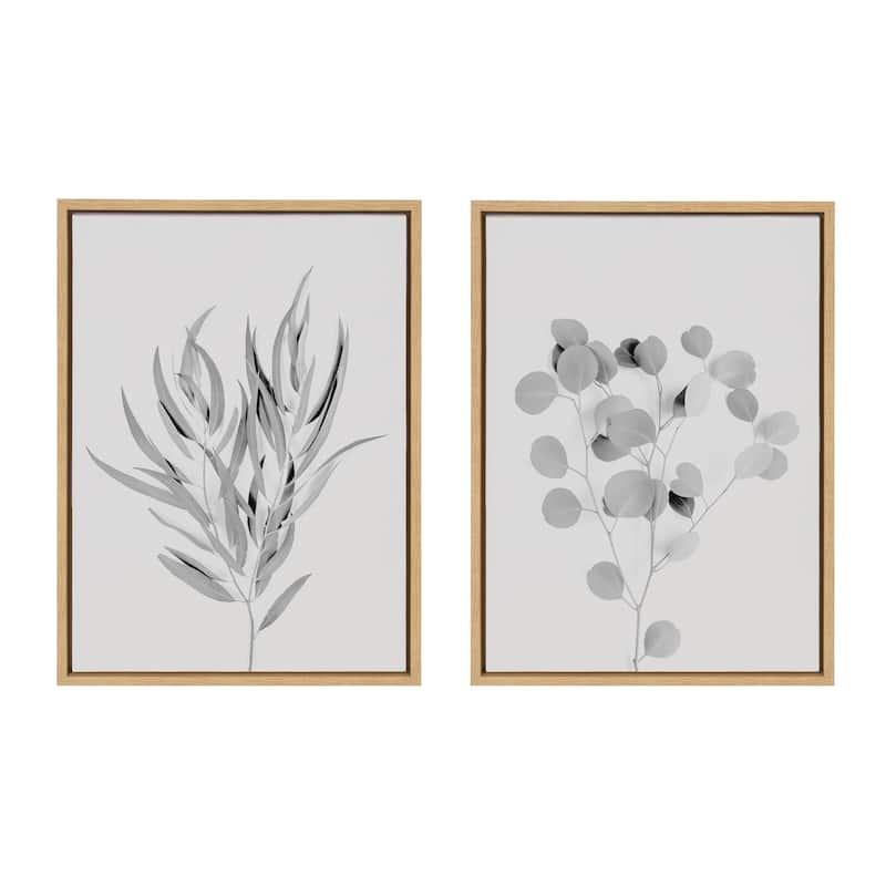 Kate and Laurel Sylvie Botanical 1 2 Canvas by Creative Bunch Studio