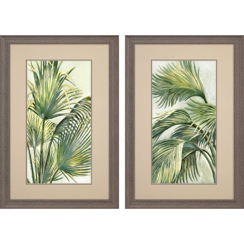 HomeRoots Set Of Two Summer Breeze Brown Framed Wall Art