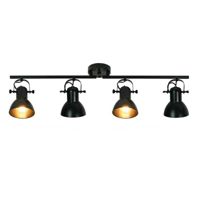 4 Light Fixed Track Lighting Track Kit with Dimmable and Adjustable