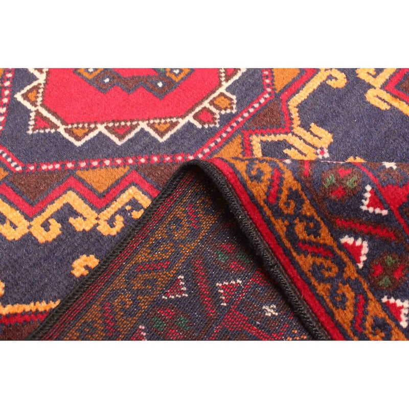 ECARPETGALLERY Hand-knotted Teimani Dark Navy Wool Rug - 2'10 x 4'2