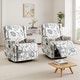 preview thumbnail 106 of 139, 29'' W Pattern Swivel Manual Push Back Recliner Chair Set of 2