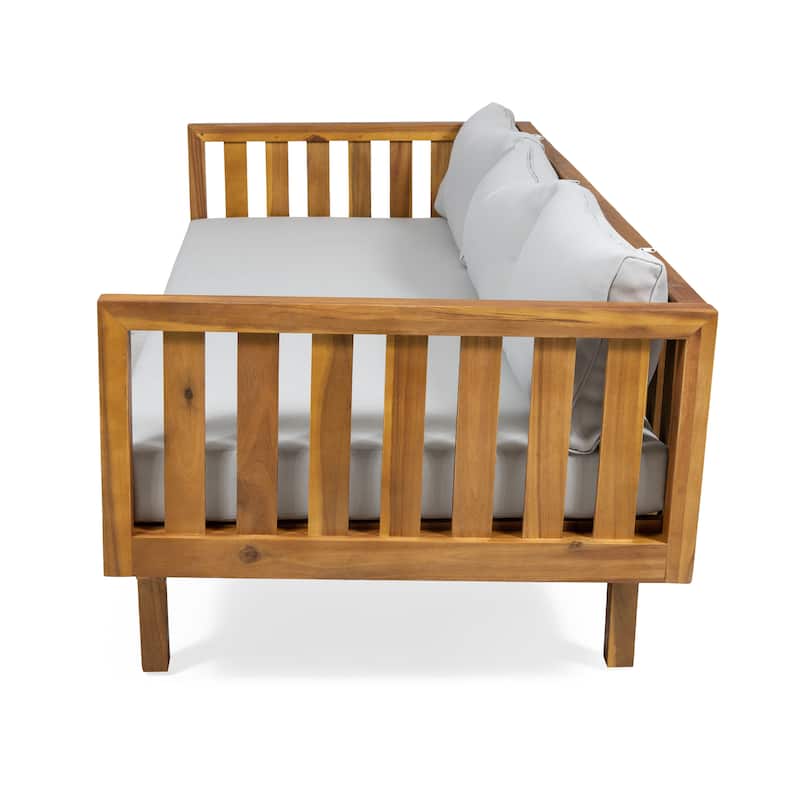 Christopher Knight Home - Elysian Patio Acacia Wood Coffee Table and Daybed Set