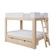 preview thumbnail 14 of 19, Mid-Century Modern Full over Full Bunk Bed with Storage Drawers