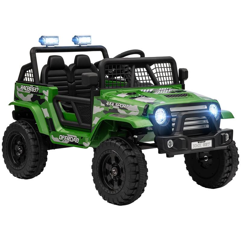 Battery Powered 12V Ride-On Truck Car for Kids, Dual Motors, Music, Horn, and Parent Remote Control, for Kids Ages 3-6