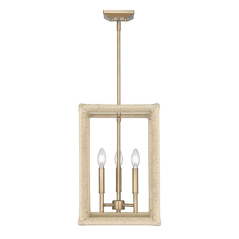 Wry Lighting Kimber 3-light Pendant in Modern Brass