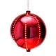 preview thumbnail 2 of 9, Alpine Corporation 13"H Indoor Large Hanging Christmas Ball Ornament with LED Lights, Red