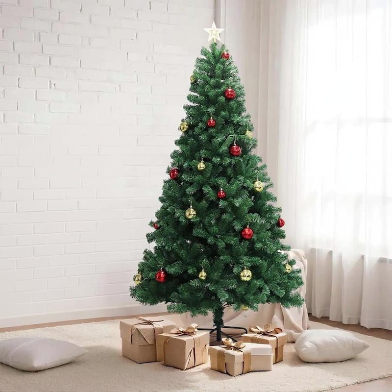Artificial Christmas Tree, Hinged Artificial Pine, with Remote Control