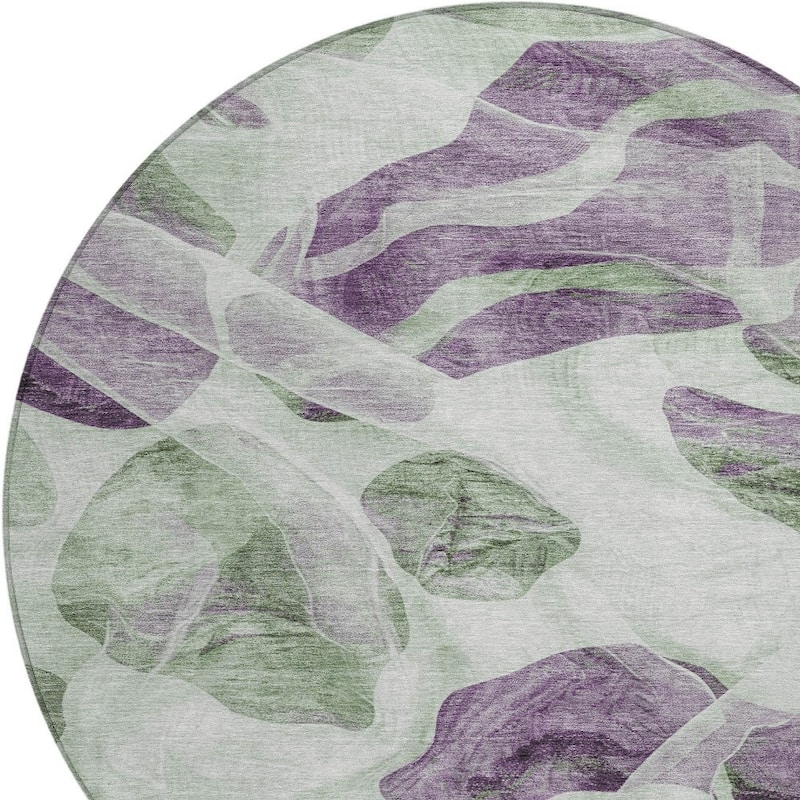 HomeRoots Abstract Transitional Rectangle Outdoor Rug