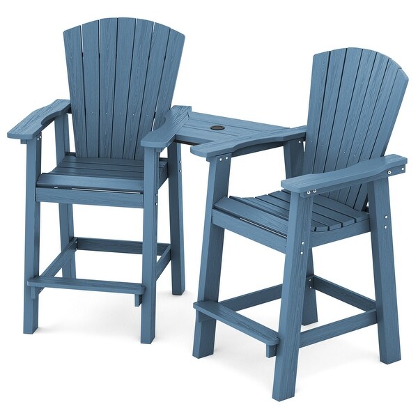 plastic adirondack chairs and table set