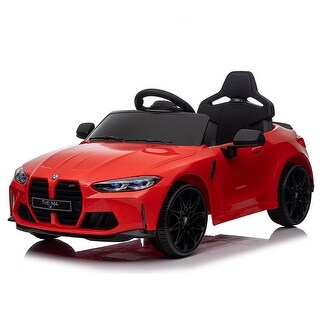 Licensed BMW M4 12V Kids Electric Car with Adjustable Speed, Music System, and Parental Remote Control