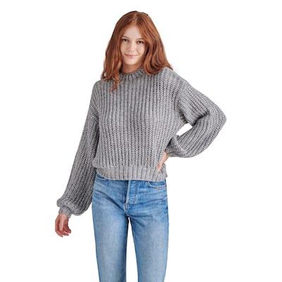 Steve Madden Martina Ribbed Mock Neck Sweater