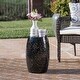 preview thumbnail 17 of 33, Ruby Outdoor 12-inch Lace Cut Iron Side Table by Christopher Knight Home
