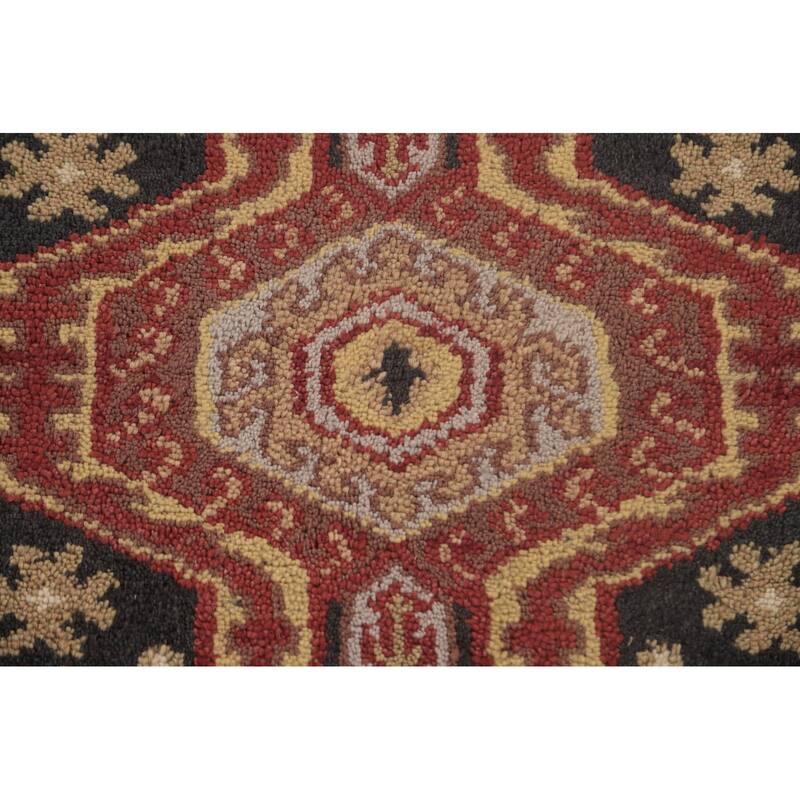 Kazak Runner Rug Handmade Oriental Grey Wool Carpet - 2'5"x 9'10"