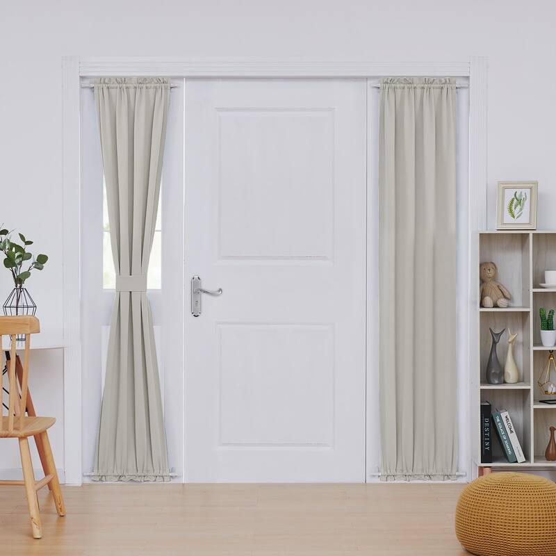 Deconovo French Door Curtain with Rod Pocket and Tieback 1 Panel