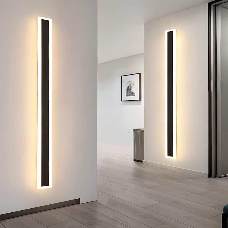 Set of 2 Outdoor Long Strip LED Wall Sconce RGBCW Wall Light Lamp