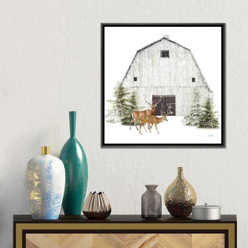 iCanvas "Wooded Holiday VI" by Katie Pertiet Framed