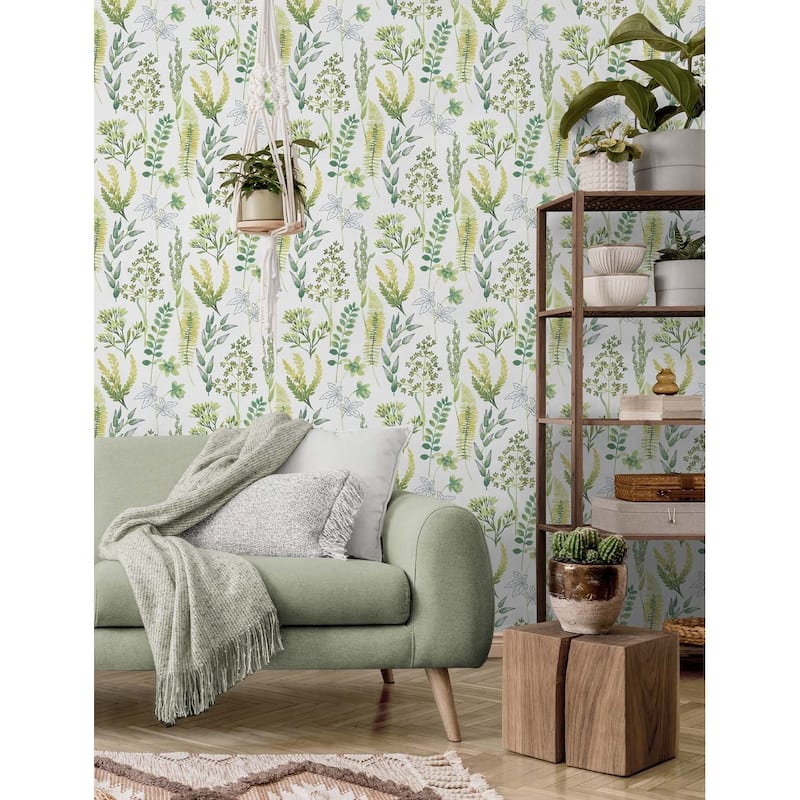 NextWall Wild Garden Peel and Stick Wallpaper