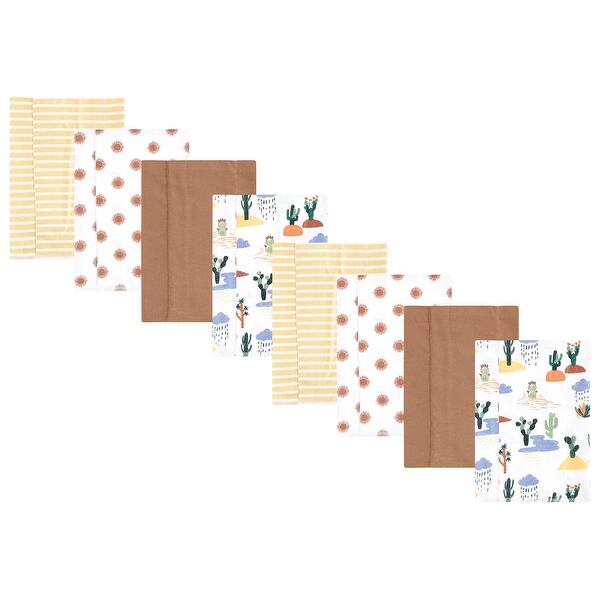 slide 1 of 1, Hudson Baby Boys and Girls Cotton Poly Flannel Burp Cloths 8-Pack, Fun Desert, One Size - Fun Desert 8-Pack - One Size One Size - Fun Desert 8-Pack