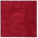 preview thumbnail 63 of 123, SAFAVIEH August Shag Veroana Solid 1.5-inch Thick Rug 6'7" Square - Red - Square