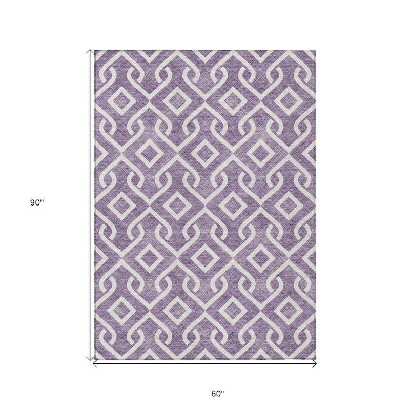 HomeRoots Geometric Transitional Rectangle Outdoor Rug