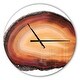 preview thumbnail 9 of 8, Designart 'Brown agate isolated' Oversized Modern Wall CLock