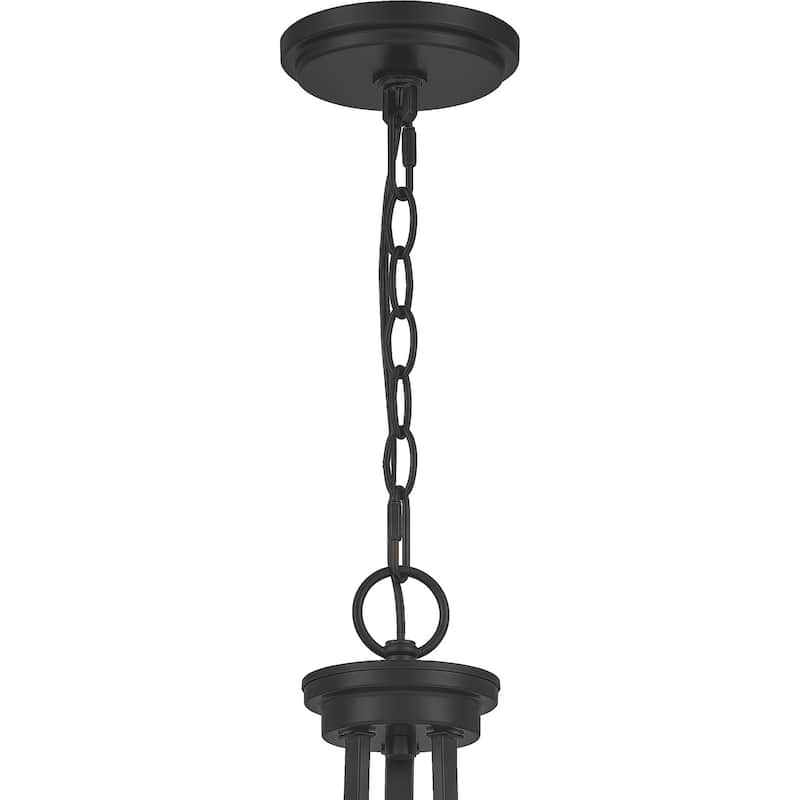 Quoizel Pruitt 3-Light 18" Transitional Chandelier in Matte Black