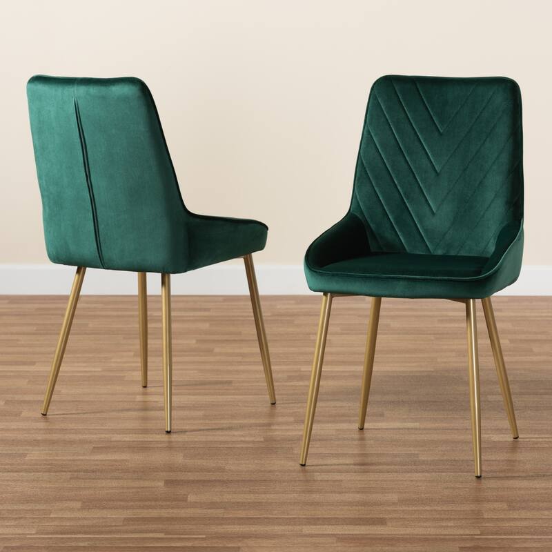 Priscilla Contemporary Glam and Luxe Velvet Dining Chair Set (2PCs)